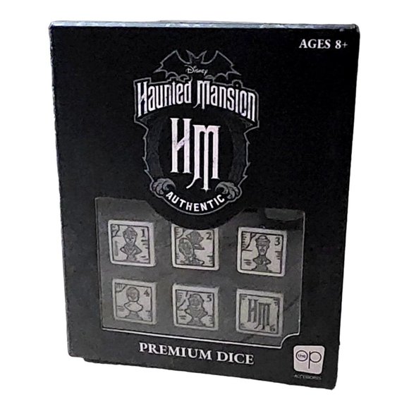 Disney The Haunted Mansion Authentic Premium 6 Dice Set USAopoly NIB Unopened - Picture 1 of 6